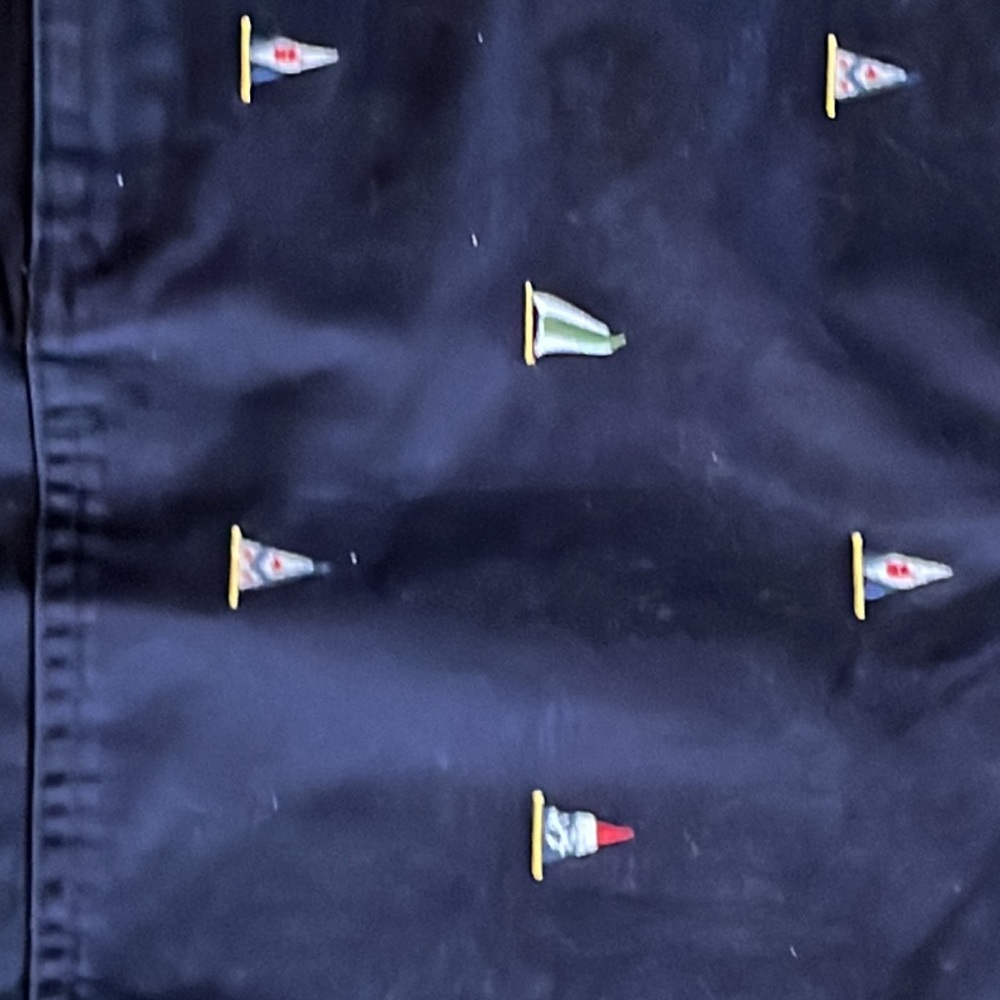 Ralph Lauren Navy Blue Skirt with Embroidered Flags - Picture 3 of 4